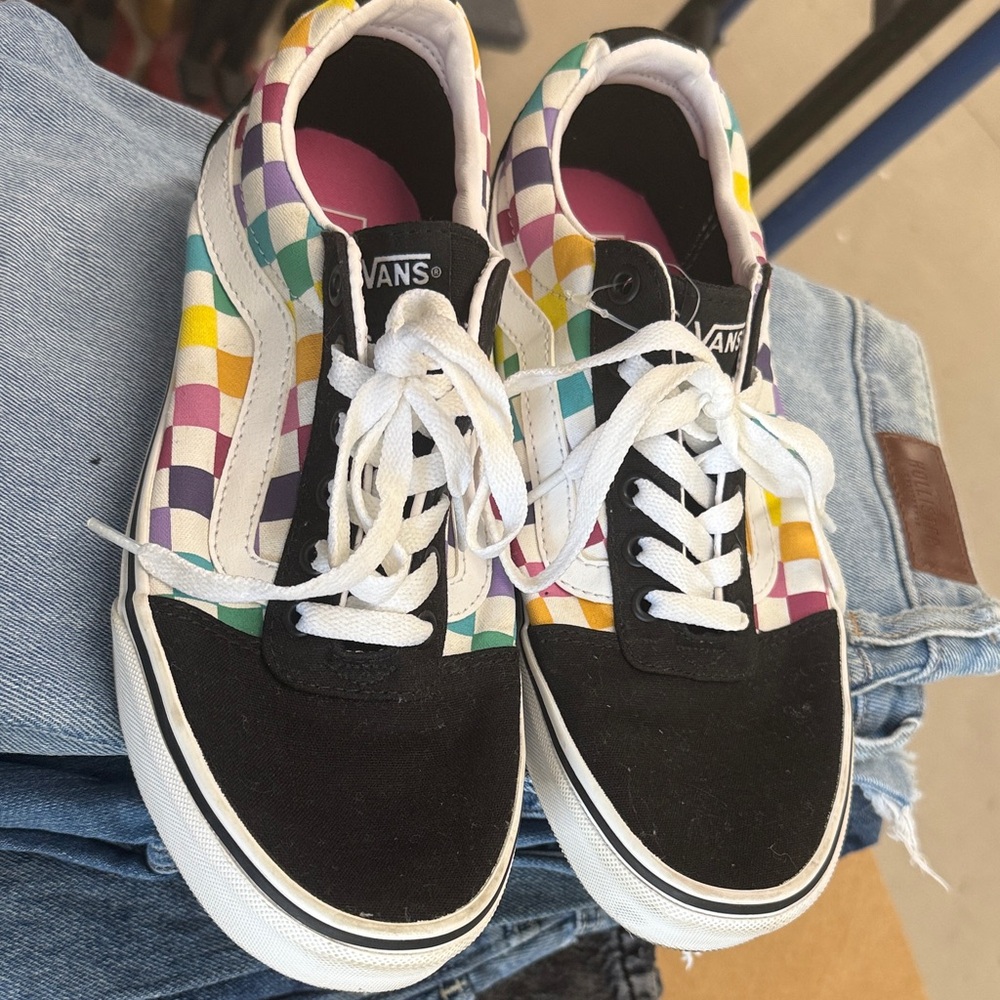 Vans Women's Colorful Checkered Sneakers